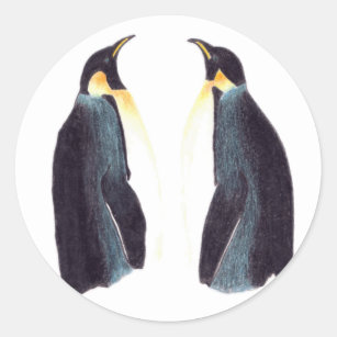 Kaiser-Pinguin-runde Aufkleber