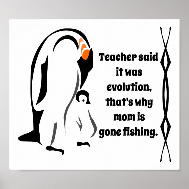 Kaiser Pinguin Vater Stehend mit Sohn Poster (Vorne)