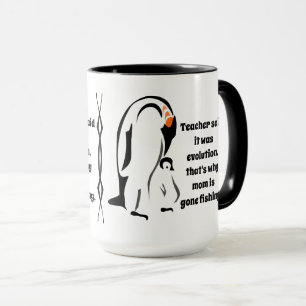 Kaiser Pinguin Vater Stehend mit Sohn Tasse