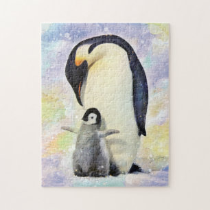 Kaiser Pinguine mit Baby Chick Puzzle
