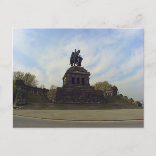 Kaiser Wilhelm, Deutsches Eck, Koblenz, Deutschlan Postkarte (Vorderseite)