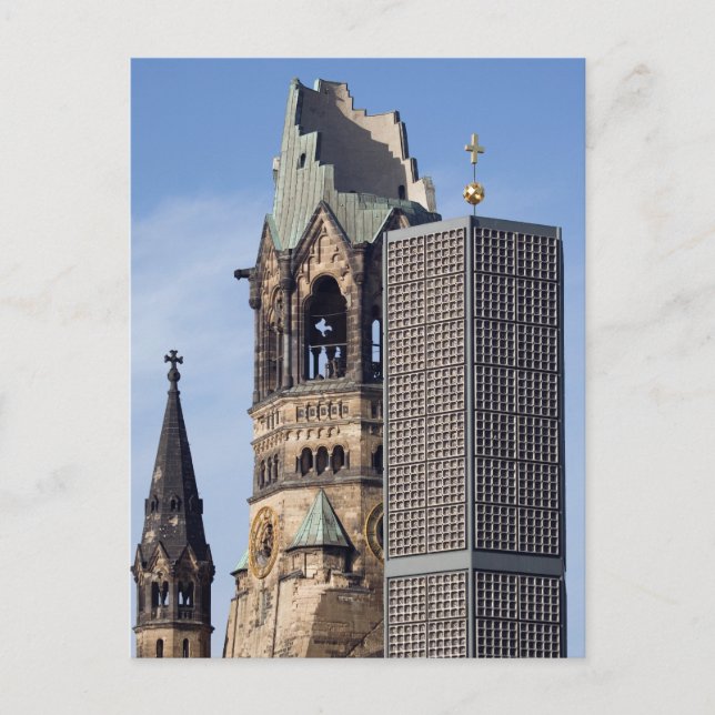 Kaiser Wilhelm Gedächtniskirche, Berlin Postkarte (Vorderseite)