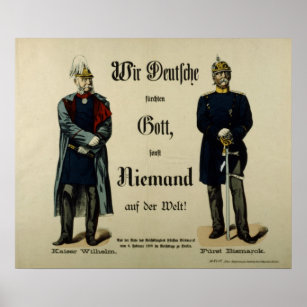 Kaiser Wilhelm I. und Prinz Bismarck Poster