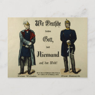 Kaiser Wilhelm I. und Prinz Bismarck Postkarte