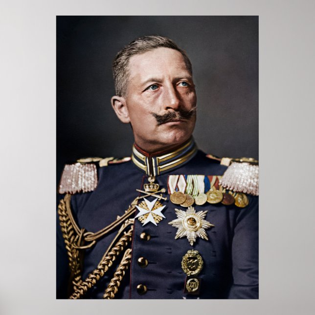 Kaiser Wilhelm II. 1908 eingefärbt Poster (Vorne)