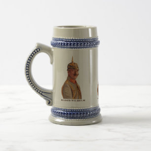 Kaiser Wilhelm II Beer Stein Bierglas