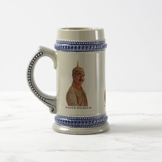 Kaiser Wilhelm II Beer Stein Bierglas (Links)