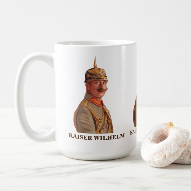 Kaiser Wilhelm II., Kaiser von Deutschland, Schenk Kaffeetasse (Mit Donut)