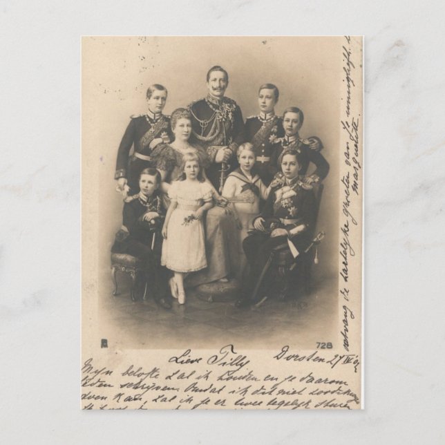 KAISER WILHELM II mit seiner Familie #017D Postkarte (Vorderseite)