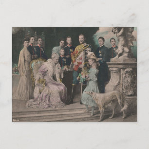 KAISER WILHELM II mit seiner Familie #021D Postkarte