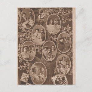 KAISER WILHELM II mit seiner Familie #024D Postkarte