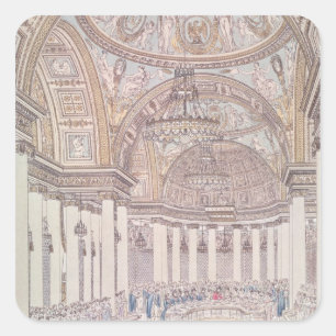 Kaiserbankett im großartigen Salon Quadratischer Aufkleber