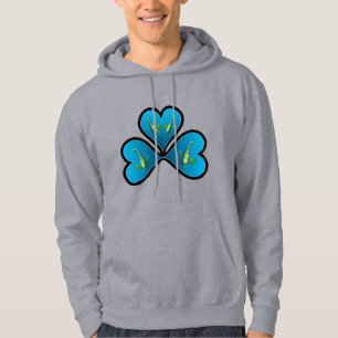 Kaiserfisch Zwillinge - 3 Schwarz umrandete blaue  Hoodie