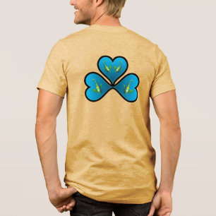 Kaiserfisch Zwillinge - 3 Schwarz umrandete blaue  Tri-Blend Shirt