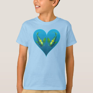 Kaiserfisch-Zwillinge in einem blauen Herzen - Ill T-Shirt