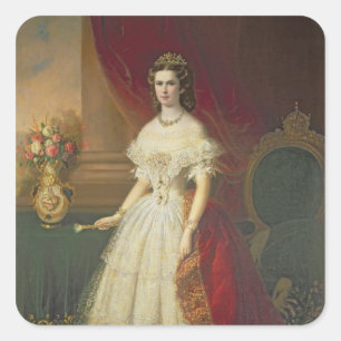 Kaiserin Elisabeth von Bayern , 1863 Quadratischer Aufkleber