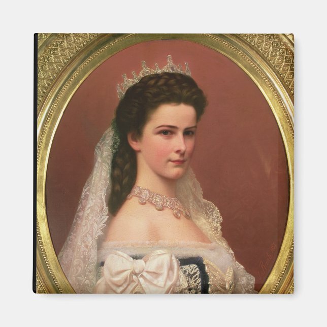 Kaiserin Elisabeth von Bayern auf Ungarisch Magnet (Vorne)