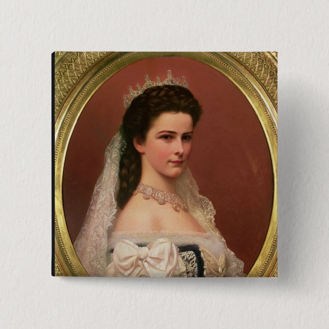 Kaiserin Elizabeth von Bayern auf Ungarn Button (Vorderseite)