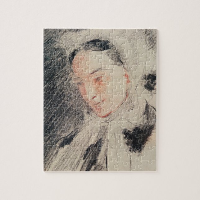 Kaiserin Eugénie (schwarze u. rote Kreide) Puzzle (Vertikal)