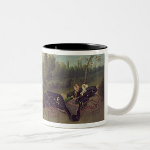 Kaiserin Eugenie und Königin Victoria in Zweifarbige Tasse