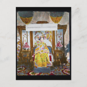 Kaiserin von China Vintage-Glasdia Postkarte