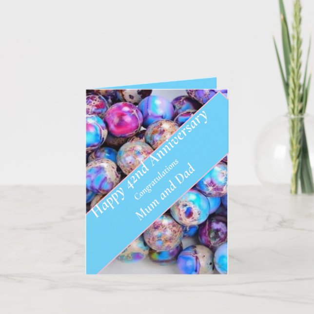 Kaiserjasper zum 42. Hochzeitstag Karte (Vorderseite)