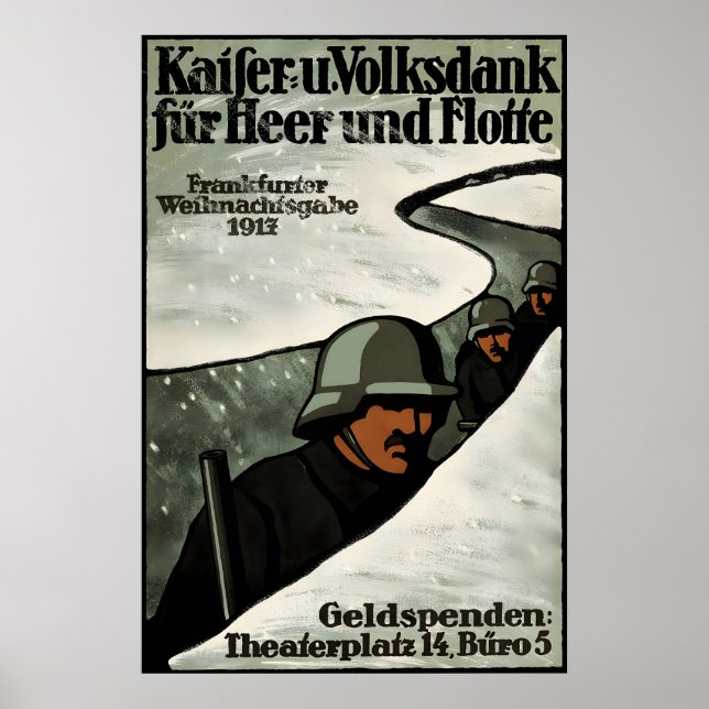 Kaiserlich-deutsches Propagandaposter des Ersten W Poster (Vorne)