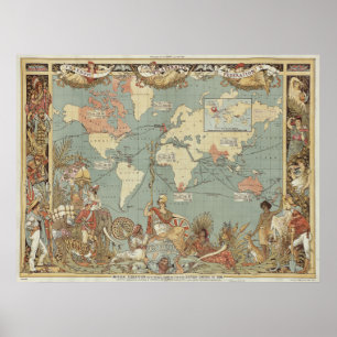 Kaiserliche Föderation 1886 Walter Crane Poster