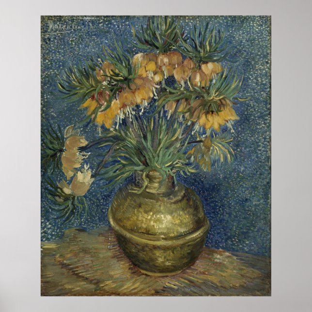 Kaiserliche Fritillerien in Kupfer Vase Van Gogh Poster (Vorne)