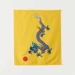 Kaiserliche gelbe Drache-Flagge, Qing Dynastie Wandteppich
