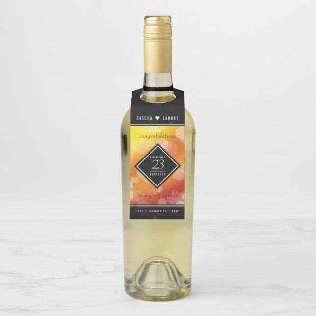 Kaiserliche Hochzeit zum 23. Mal Flaschenanhänger (Auf Flasche)