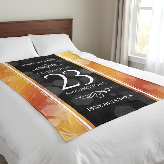 Kaiserliche Hochzeit zum 23. Mal Fleecedecke (23rd Imperial Topaz Wedding Anniversary Fleece Blanket Cover Photo)