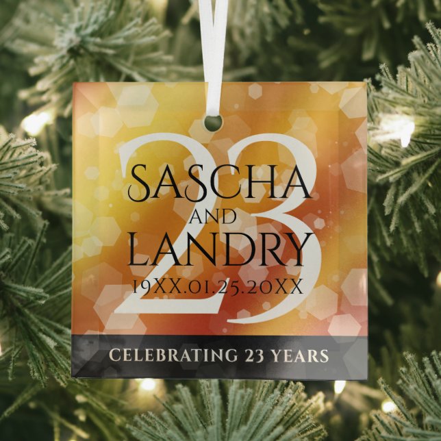 Kaiserliche Hochzeit zum 23. Mal Ornament Aus Glas (Insitu)