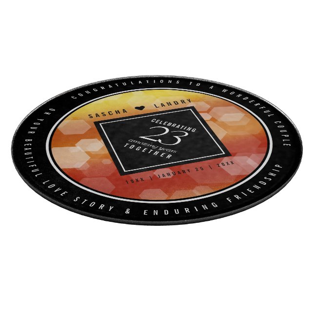 Kaiserliche Hochzeit zum 23. Mal Schneidebrett (Ecke)