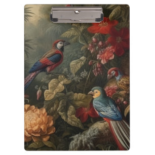 Kaiserliche Pfingstrose & exotischer Papageienbald Klemmbrett