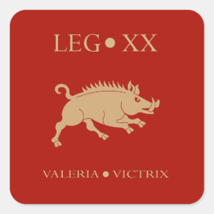 Kaiserliche Römische Armee - Legio XX Valeria Vict Quadratischer Aufkleber