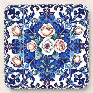 kaiserliche Rosen-Mosaik-Unterlage Getränkeuntersetzer