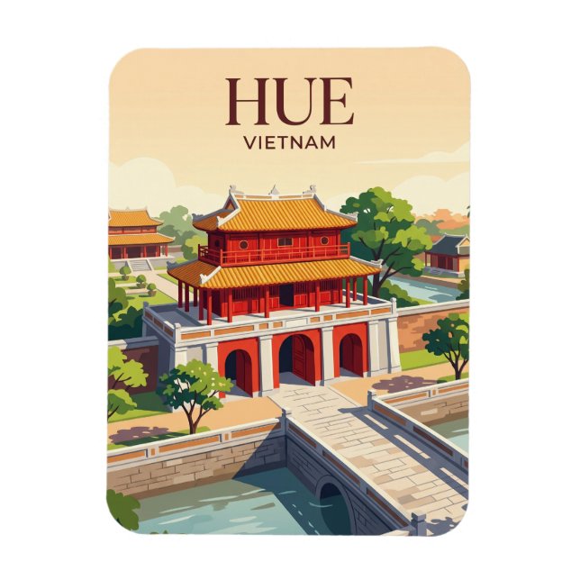 Kaiserliche Stadt, Hue Vietnam Magnet (Vertikal)