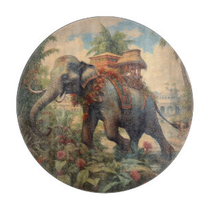 Kaiserlicher Elefant & Goldener Pavillon Vintage-B Schneidebrett