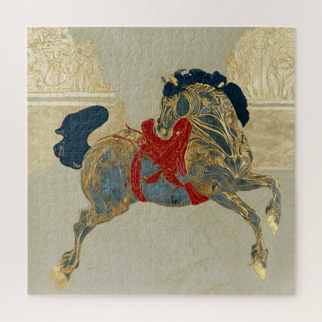 Kaiserliches Goldenes Pferd Puzzle (Vertikal)