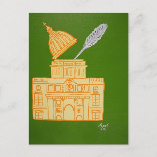 Kaiserliches Tintenfass Postkarte (Vorderseite)