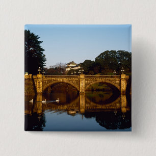 Kaiserpalast, Nijubashi-Brücke, Tokio, Japan Button