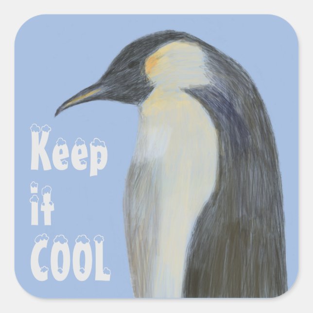 Kaiserpinguin Klimawandel Aufkleber (Vorderseite)