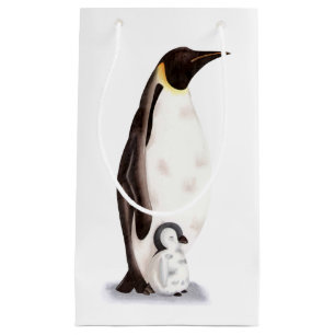 Kaiserpinguin und Pinguin-Baby-Winter Kleine Geschenktüte