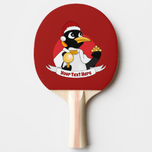 Kaiserpinguin Weihnachts-Cartoon Ping Pong Paddle Tischtennis Schläger