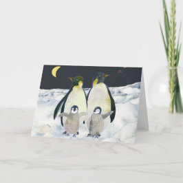 Kaiserpinguine in der Antarktis Feiertagskarte