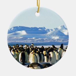 Kaiserpinguine Keramik Ornament