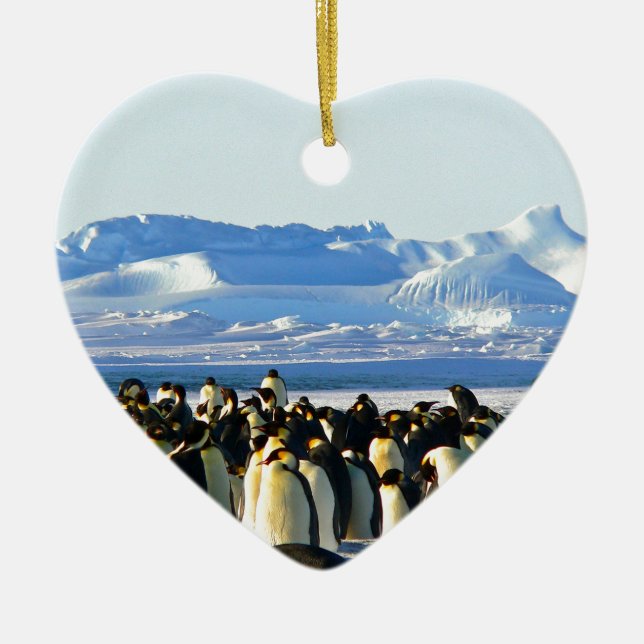 Kaiserpinguine Keramikornament (Vorne)