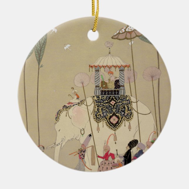 Kaiserprozession (Farbelitho) Keramikornament (Vorne)