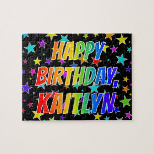 "KAITLYN" Vorname, Spaß "GLÜCKLICHER GEBURTSTAG" Puzzle